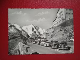 AK Austria Grossglockner Parkplatz alte Autos s/w Karte