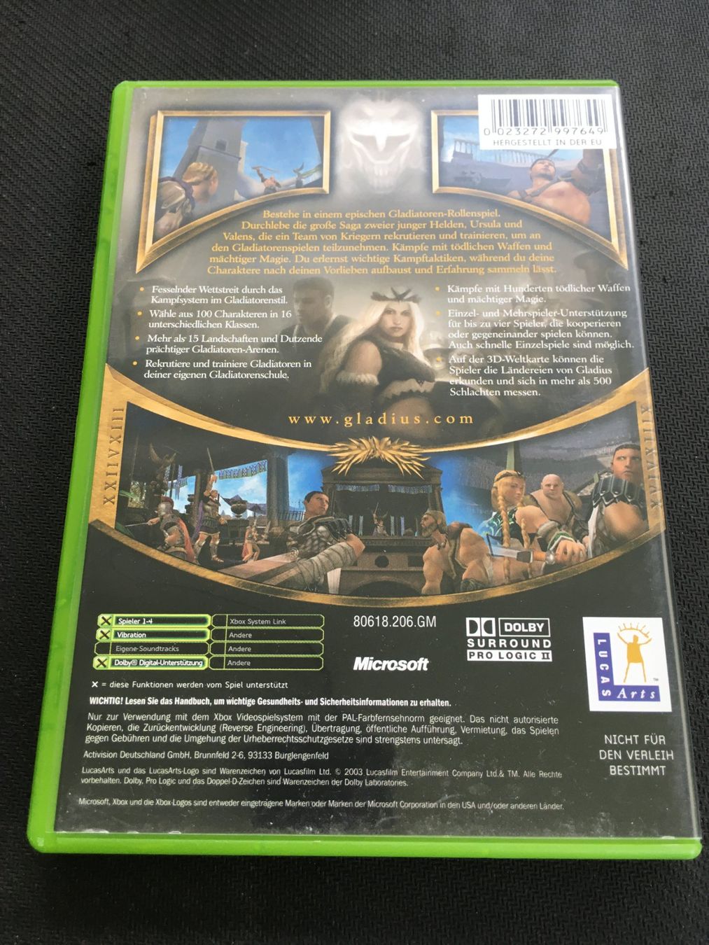 Microsoft Giochi: Gladius - Xbox Game – Usato da St.Gallen venduto da Punktchen01 1