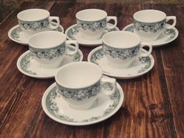 6 Villeroy & Boch Balmoral Kaffeetassen Set – Vitroporzellan