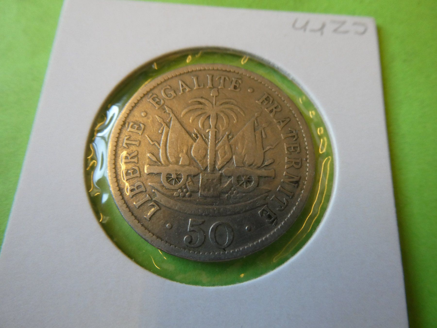Toutes les monnaies: Haiti 1907, 50 Centimes – D'occasion à Hinterforst par Rohusri 1