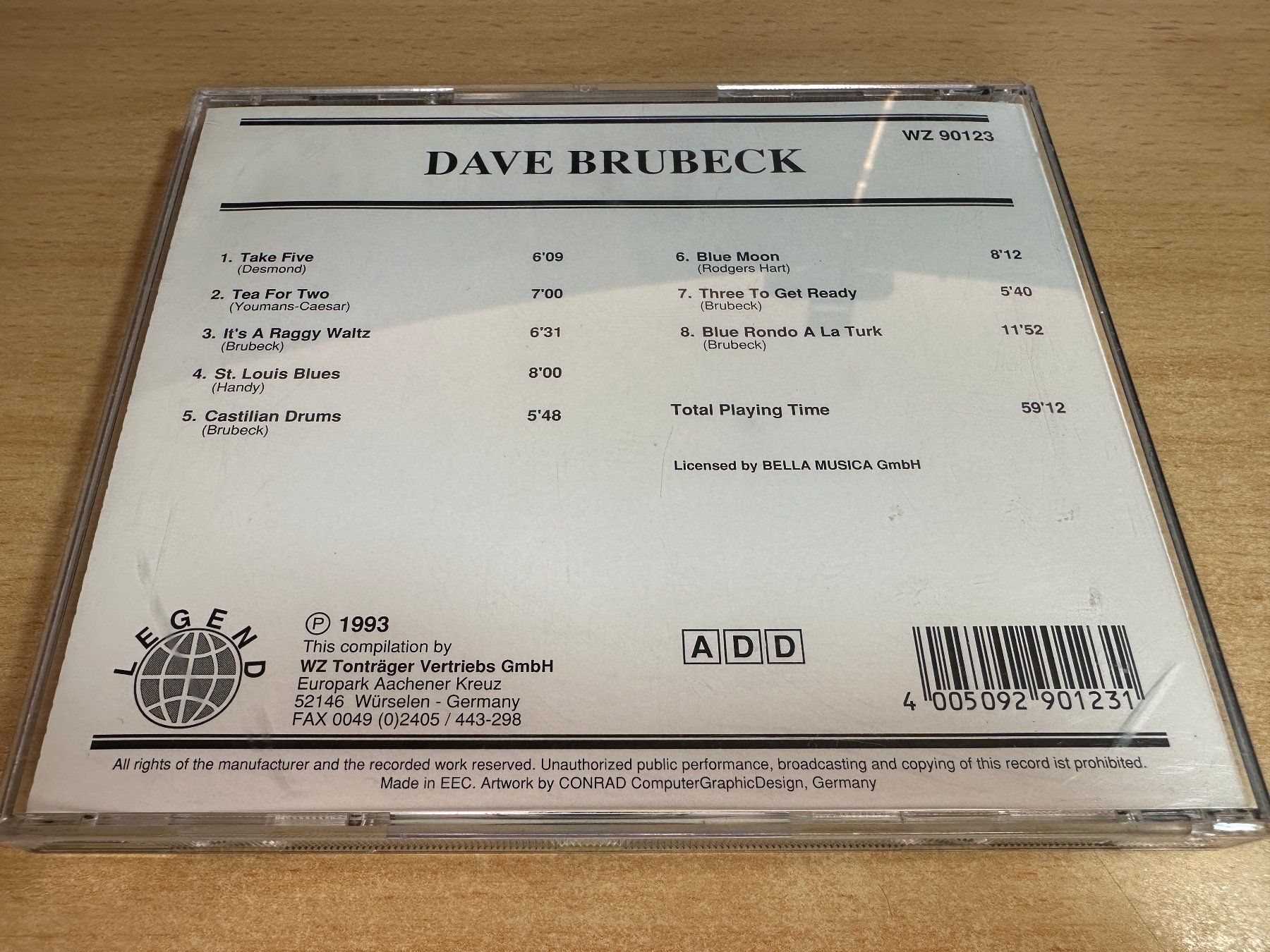 CD: G2 Dave Brubeck – Legend – Usato da Rikon im Tösstal venduto da Alpenmutz 1