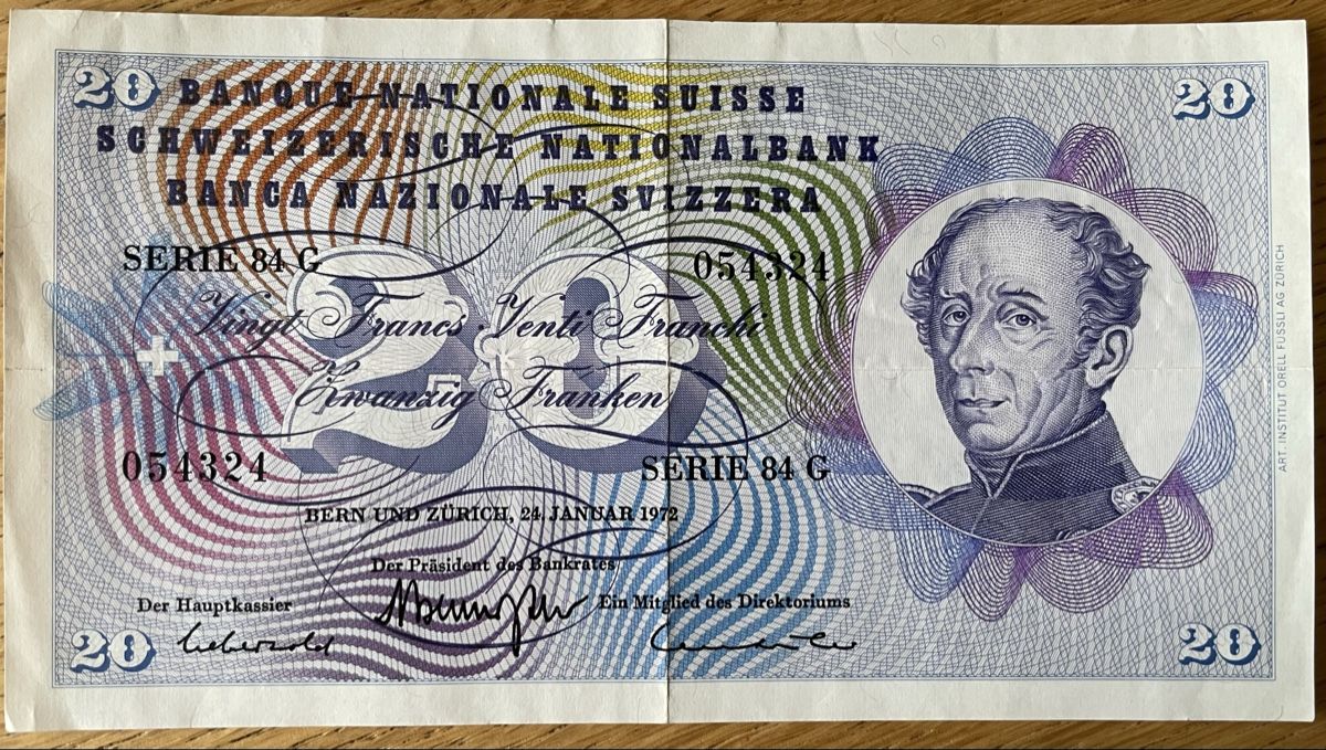 Banconote: Schweizer Banknoten fünfte Serie – Usato da Winterthur venduto da Susiundreini 2