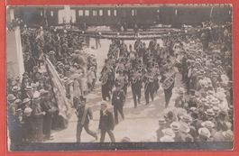 Wädenswil - Musikfest Umzug 1908 - mit Eisenbahn - Fotokarte