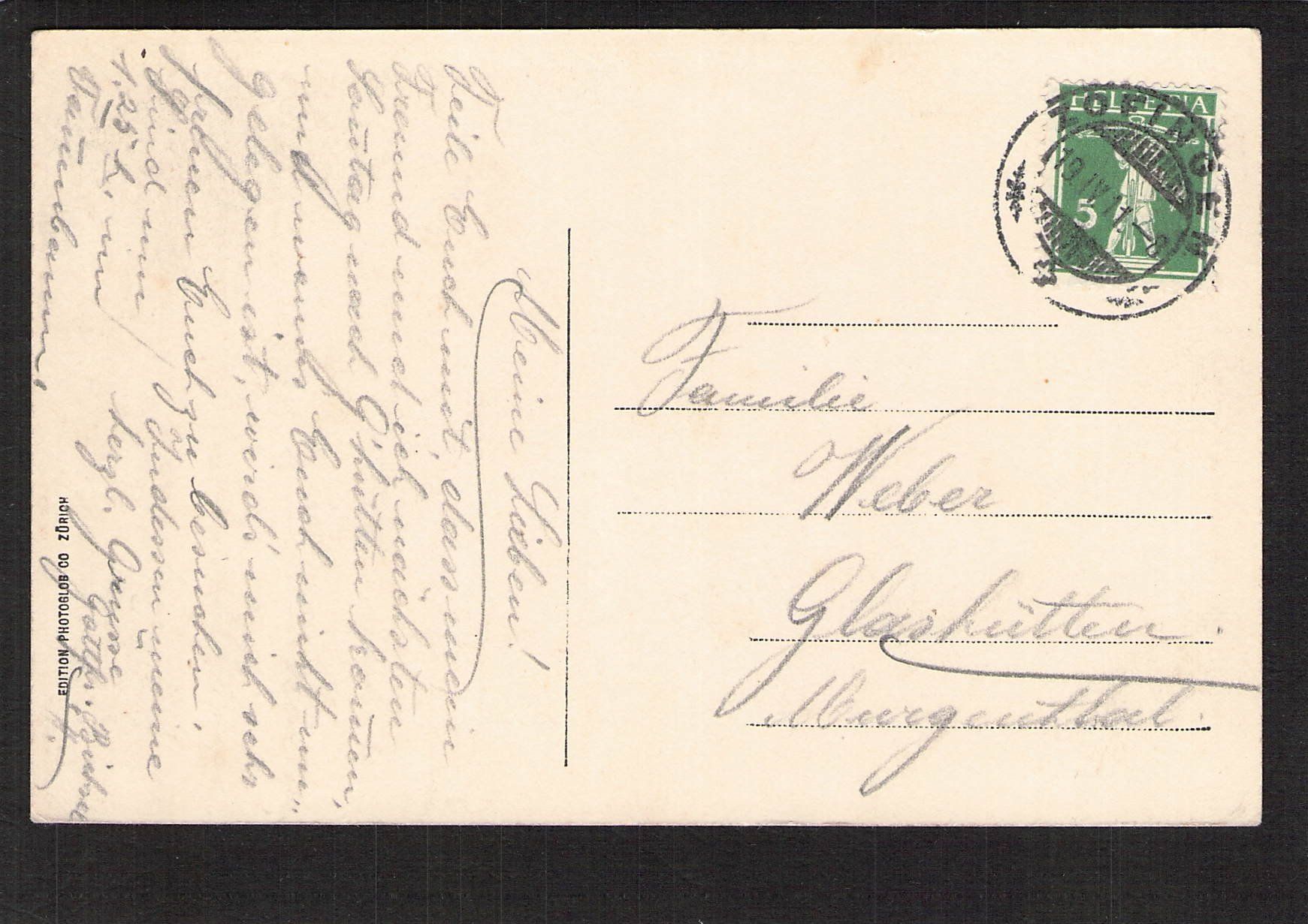 Ansichtskarten: #Zofingen AG , gel. 1911 – Gebraucht aus Reichenburg von Pipo-67 1