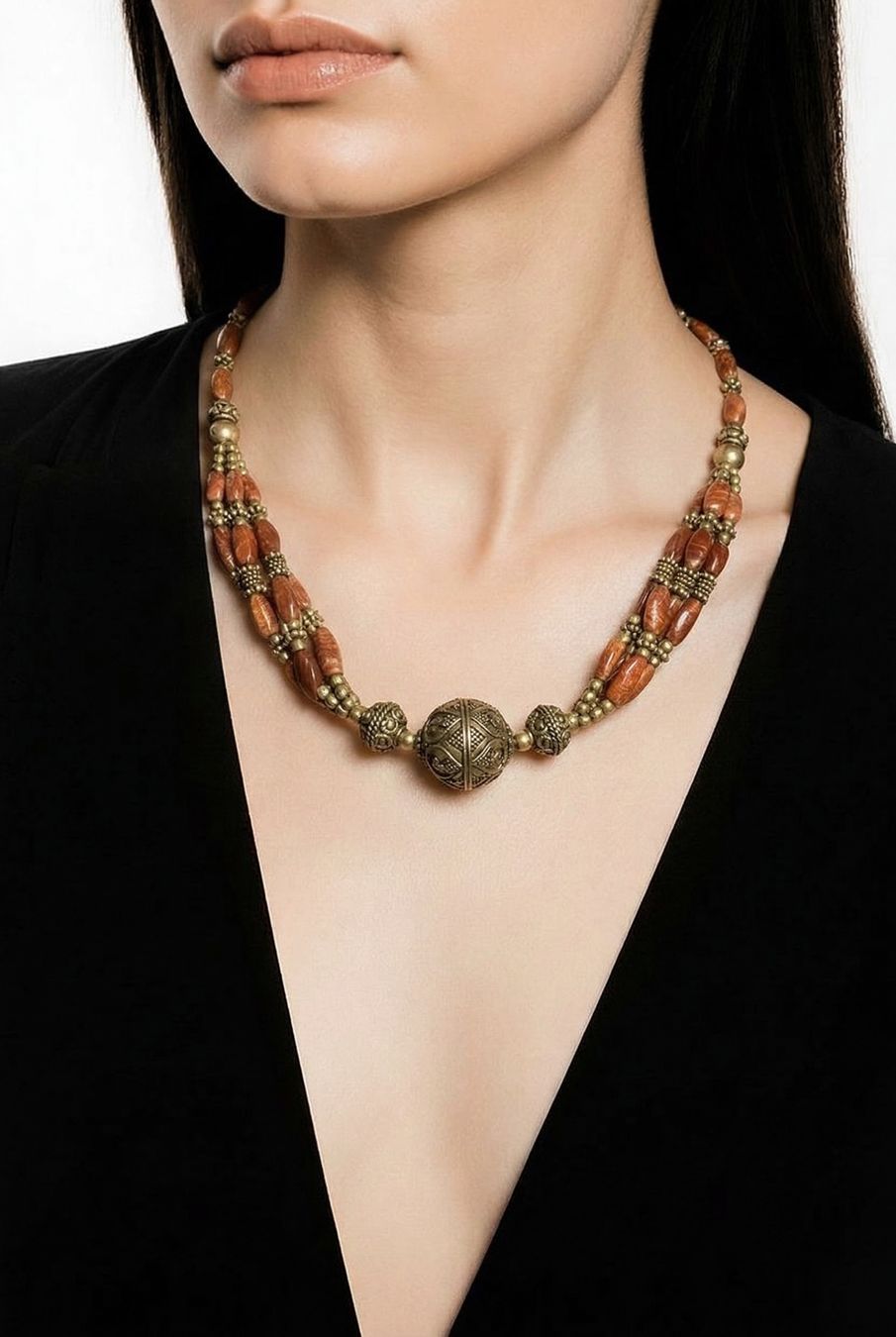 Catenine: Schöne Sonnenstein Kette NEU – Nuovo e nell'imballaggio originale da Basel venduto da Chili007