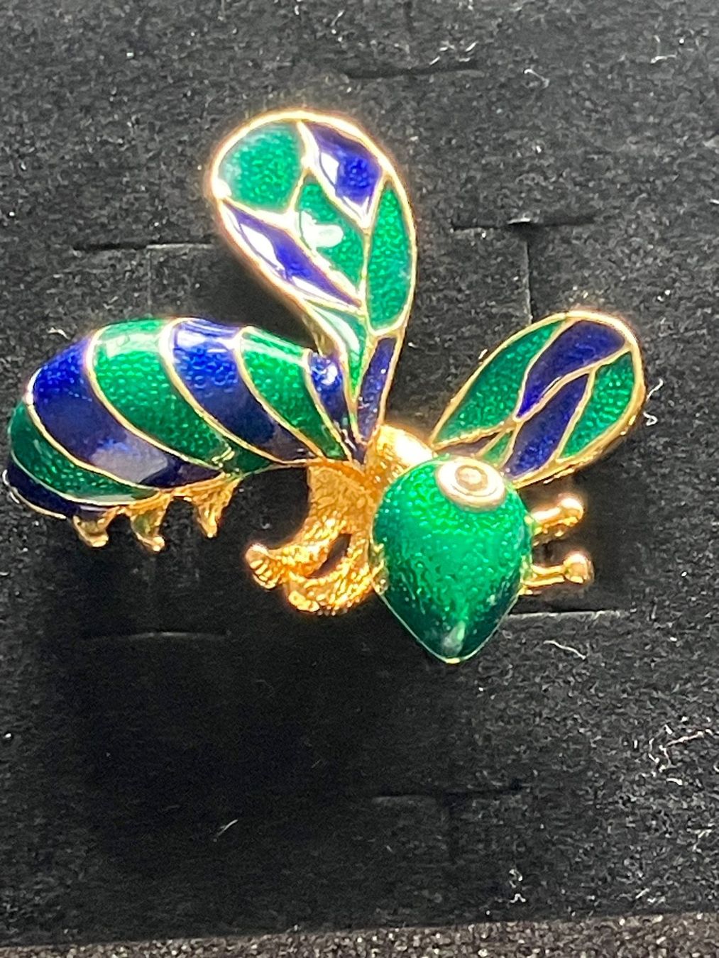 Broschen & Nadeln: Broche abeille vintage, émail, doré, strass – Gebraucht aus Peseux von Cresus27 3