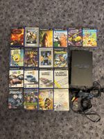 PlayStation 2 mit 18 Spielen, Memory Card, Controller