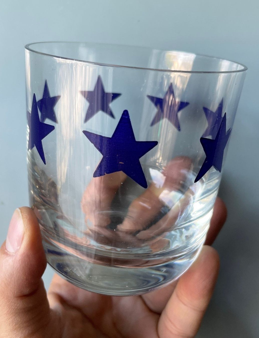 Bicchieri: 5er-Set Gläser mit blauen Sternen – Usato da Buchs SG venduto da Handyman77 2