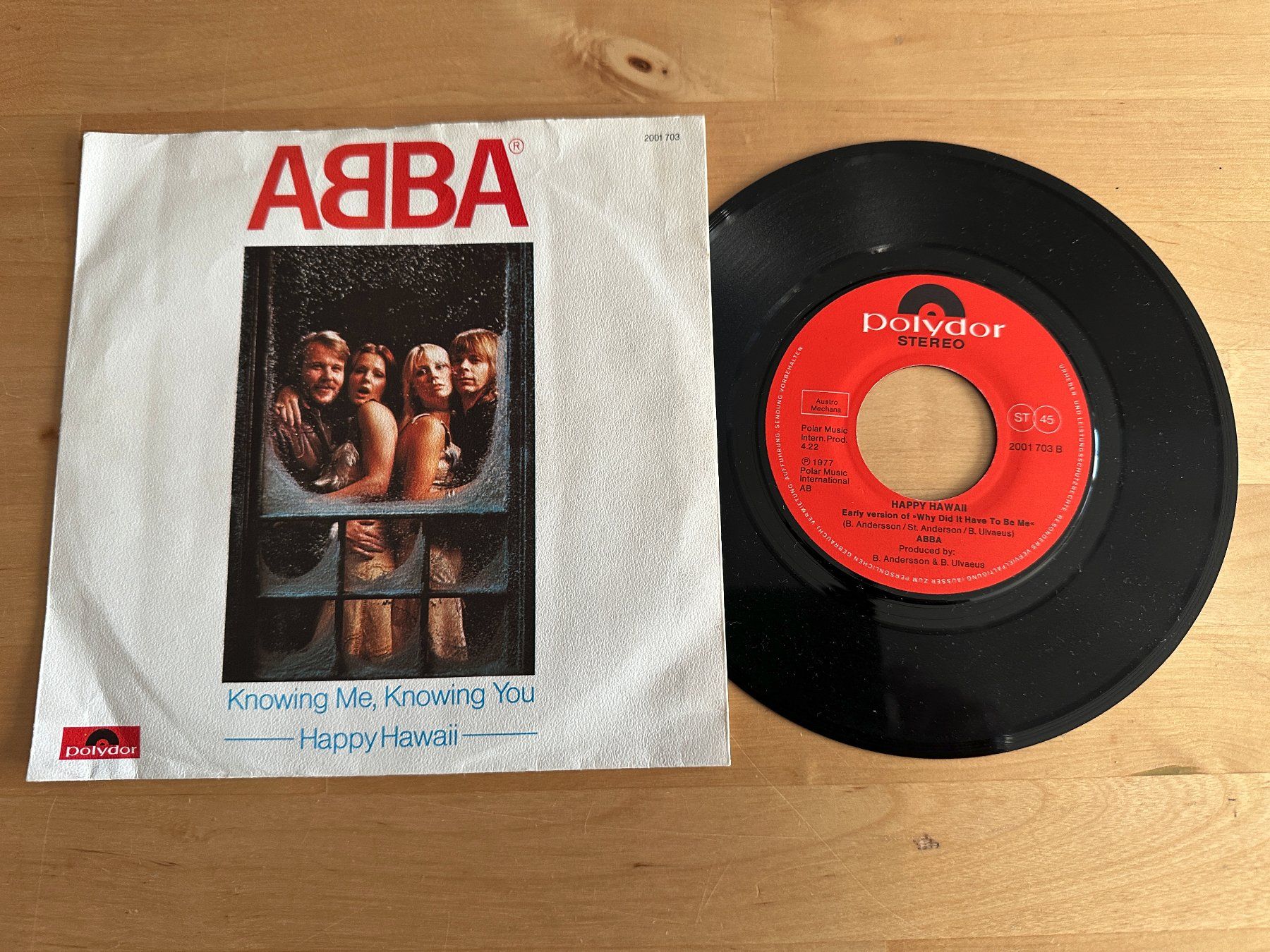Schallplatten: ABBA super rare Single Knowing Österreich Pressung differnt – Gebraucht aus Basel von Partridge 1