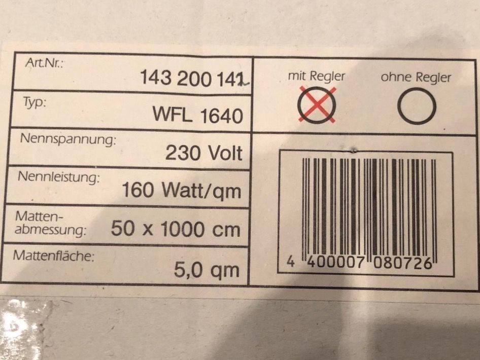Heizgeräte: Bodenheizung 5m2 Technotherm 160 W/m2 – Neu und originalverpackt aus Basel von Piepsli 6