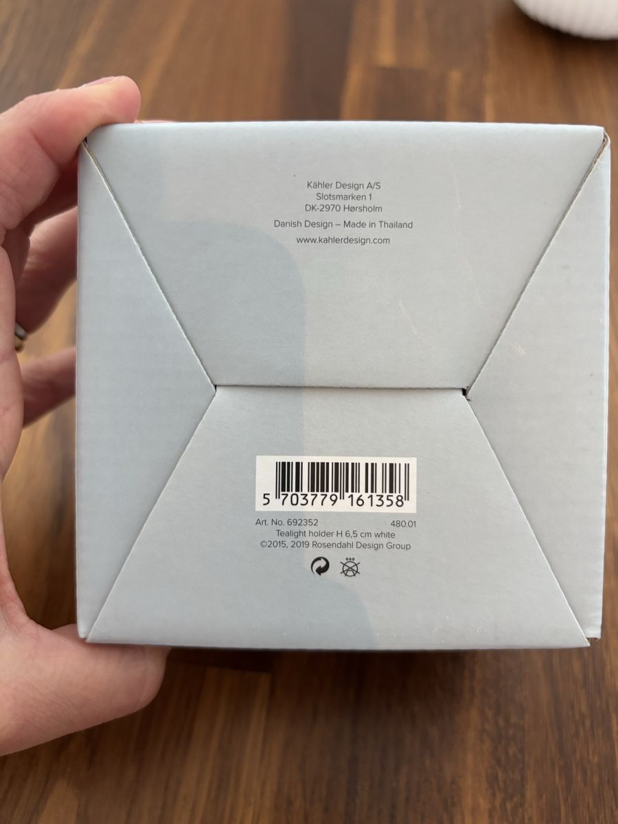 Portacandele: Kähler Design - Hammershøi Teelichhalter 6.5cm weiss – Usato da Zürich venduto da FedeSara 1