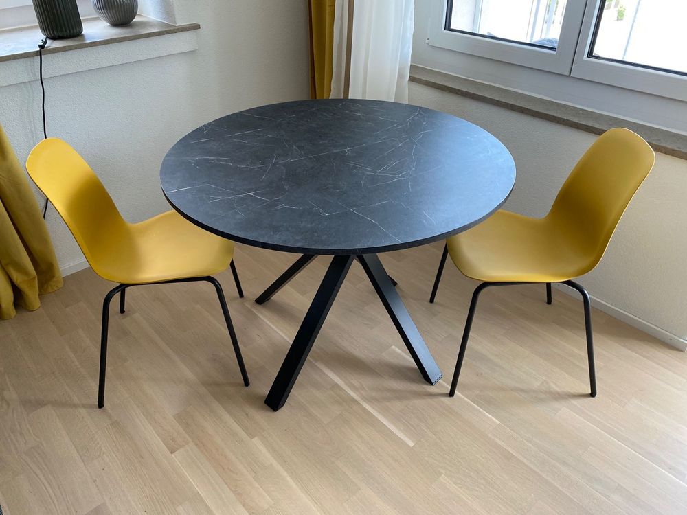 MARIEDAMM tavolo, nero effetto marmo, 105 cm - IKEA Svizzera