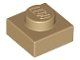 Lego Dark Tan Plate 1 x 1 10 Stück