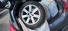 4 roues alu d'origine Peugeot 308 pneus été en bon état
