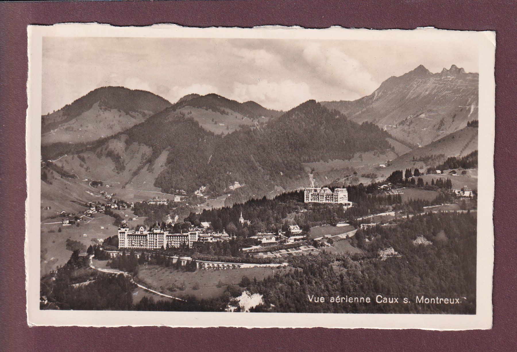 Ansichtskarten: CAUX - Vue aérienne – Gebraucht aus Pully von nicecards