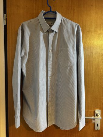 Chemise Lacoste Regular Fit à rayures bleues et blanches