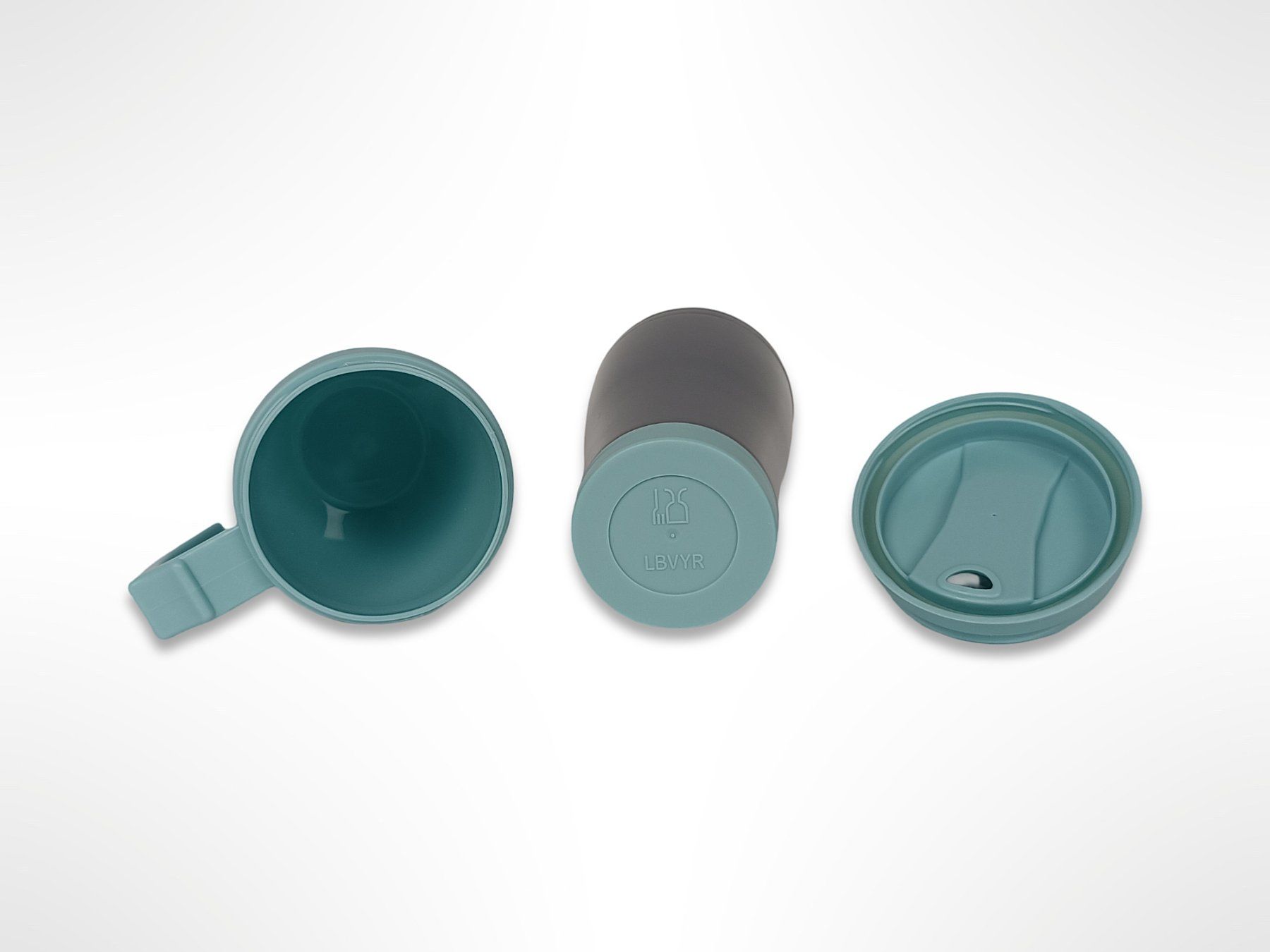 Contenitori & Simili: LBVYR grauer Thermodrinkbecher mit blauen Deckel – Usato da Suhr venduto da Restwert_Suhr 4