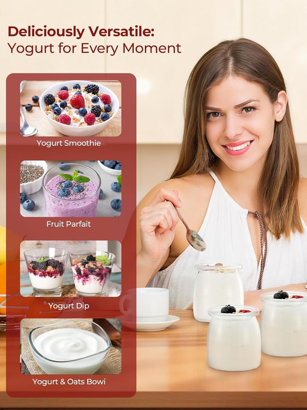Elettrodomestici da cucina: Joghurtbereiter mit 8 Gläsern und Timerfunktion – Nuovo e nell'imballaggio originale da Herisau venduto da Senn24 7