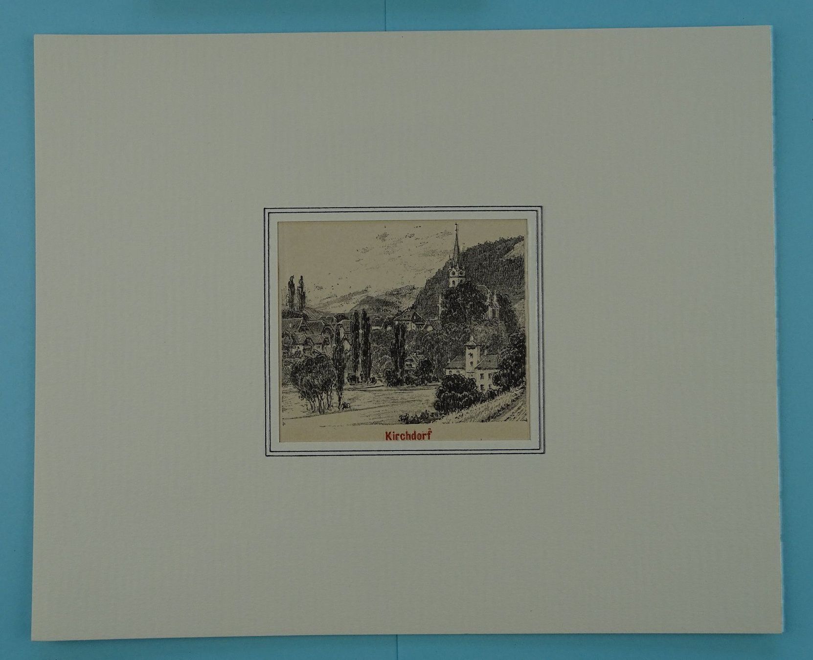 Incisioni: KIRCHDORF, ZINKÄTZUNG 1896 – Usato da Grüningen venduto da Kartensammler 1