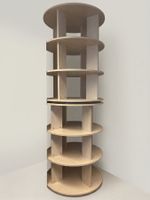 Ordner-Drehsäule 6 Etagen / Rundregal für Ordner (H: 220cm)