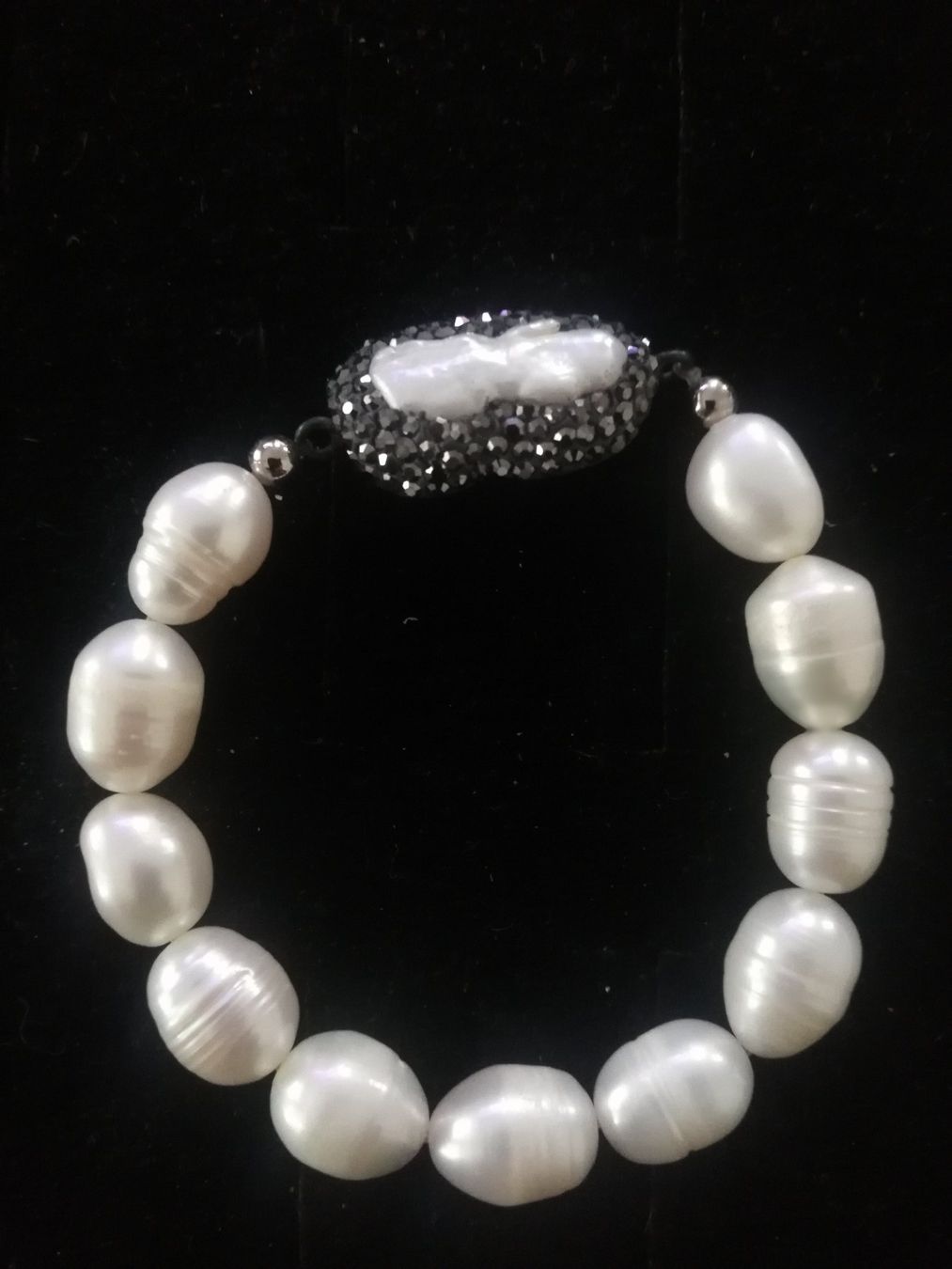 Armbänder & -reifen: SÜSSWASSER PERLEN ARMBAND mit Haematit Stein – Neu (gemäss Beschreibung) aus Steinhausen von ellako