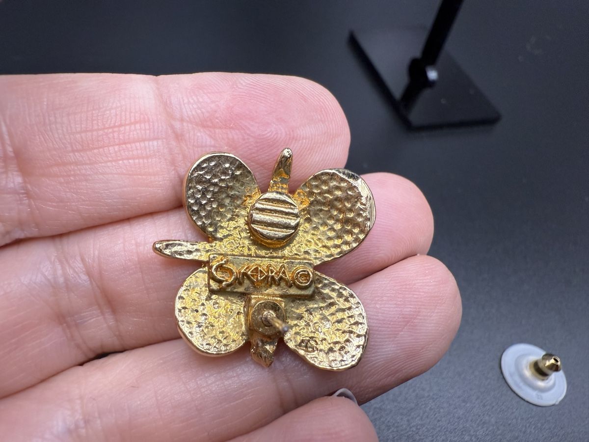 Orecchini pendenti & Orecchini a lobo: Vintage-Ohrringe Goldfarben – Usato da Lamone venduto da LaCantinaMagica 4