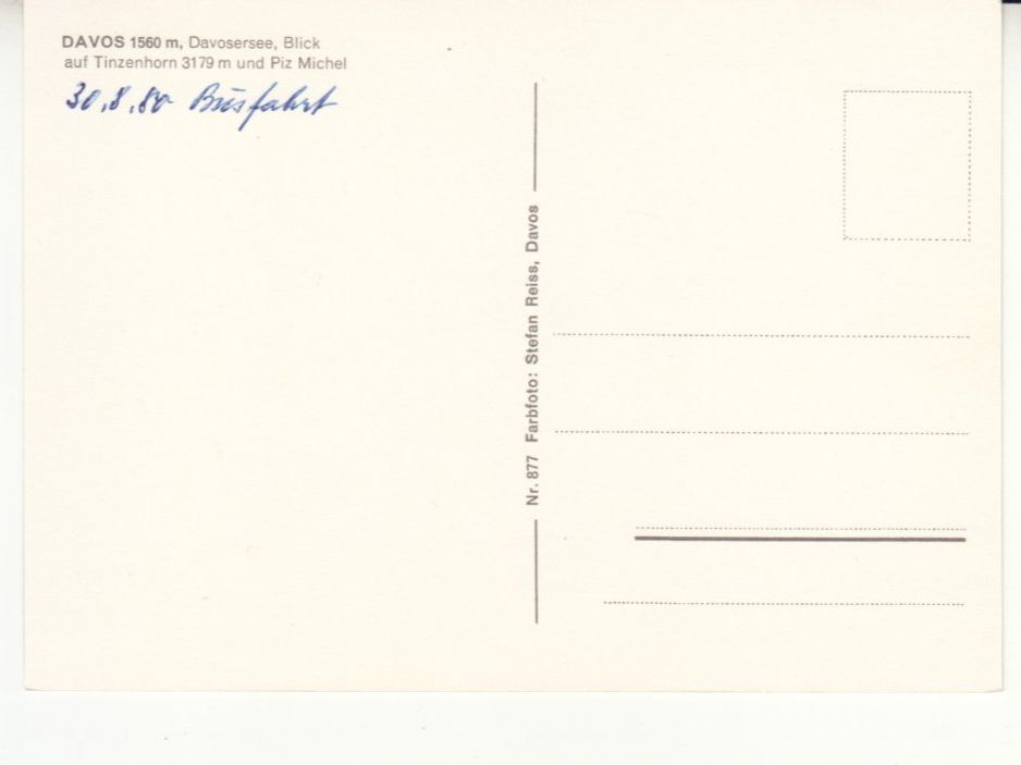 Cartoline postali: Davos 1980 – Usato da Bürglen TG venduto da StampGraf 1