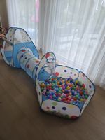 Spielzelt mit Tunnel und Bällebad bunt guter Zustand