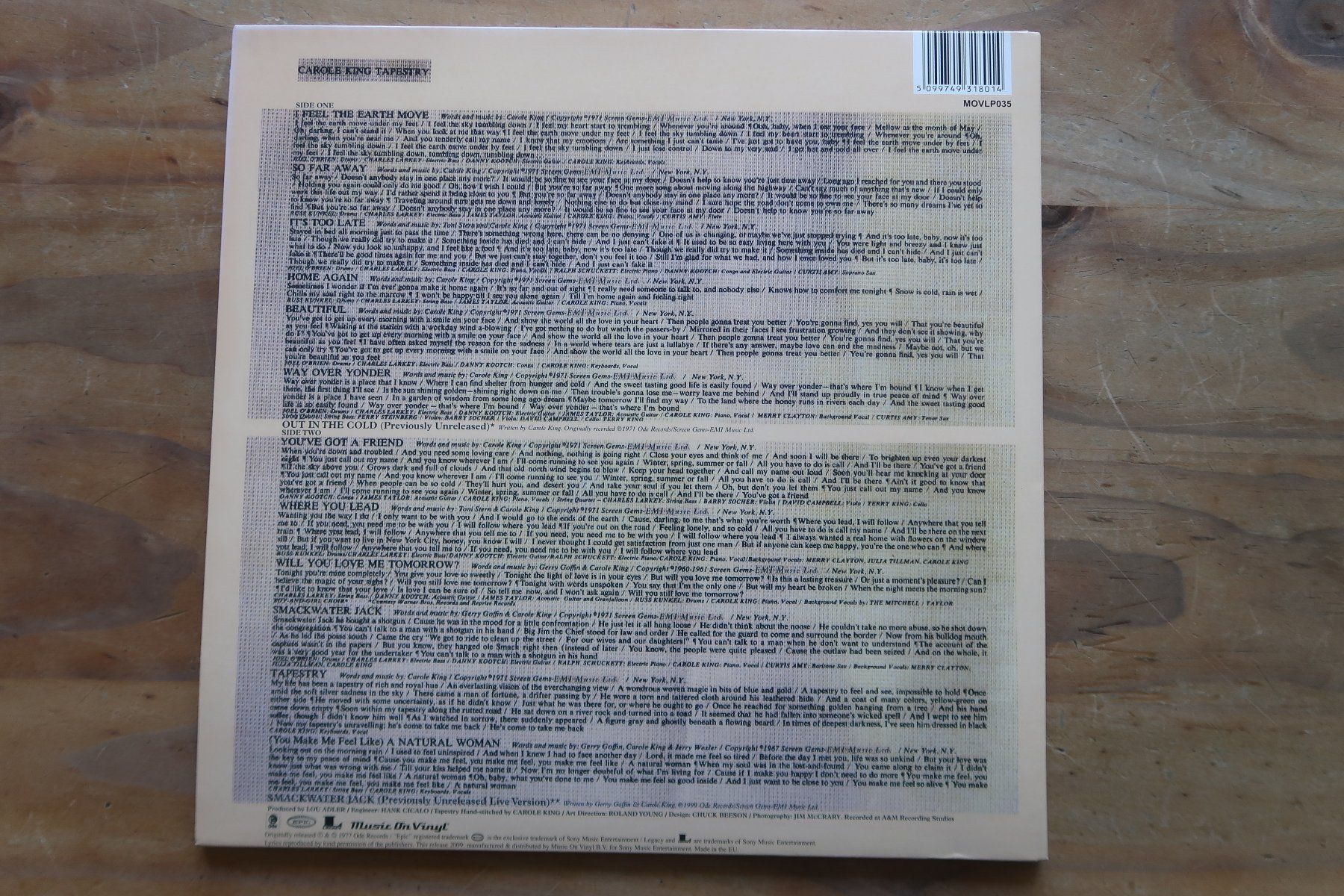 Schallplatten: CAROLE KING - TAPESTRY - 180gr VINYL LP – Gebraucht aus Basel von Patiscat 1