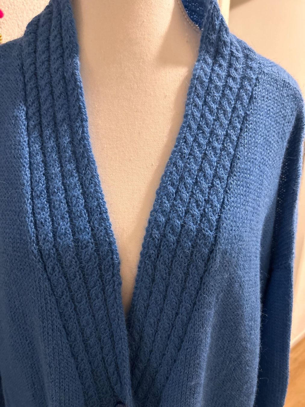 Jacken: Flauschige Strickjacke blau selbstgestrickt – Gebraucht aus Brunnen von Nala2929 3