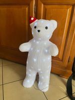 Weihnachten Innen Beleuchtung Teddy Bär weiss (kalt) 60-70cm
