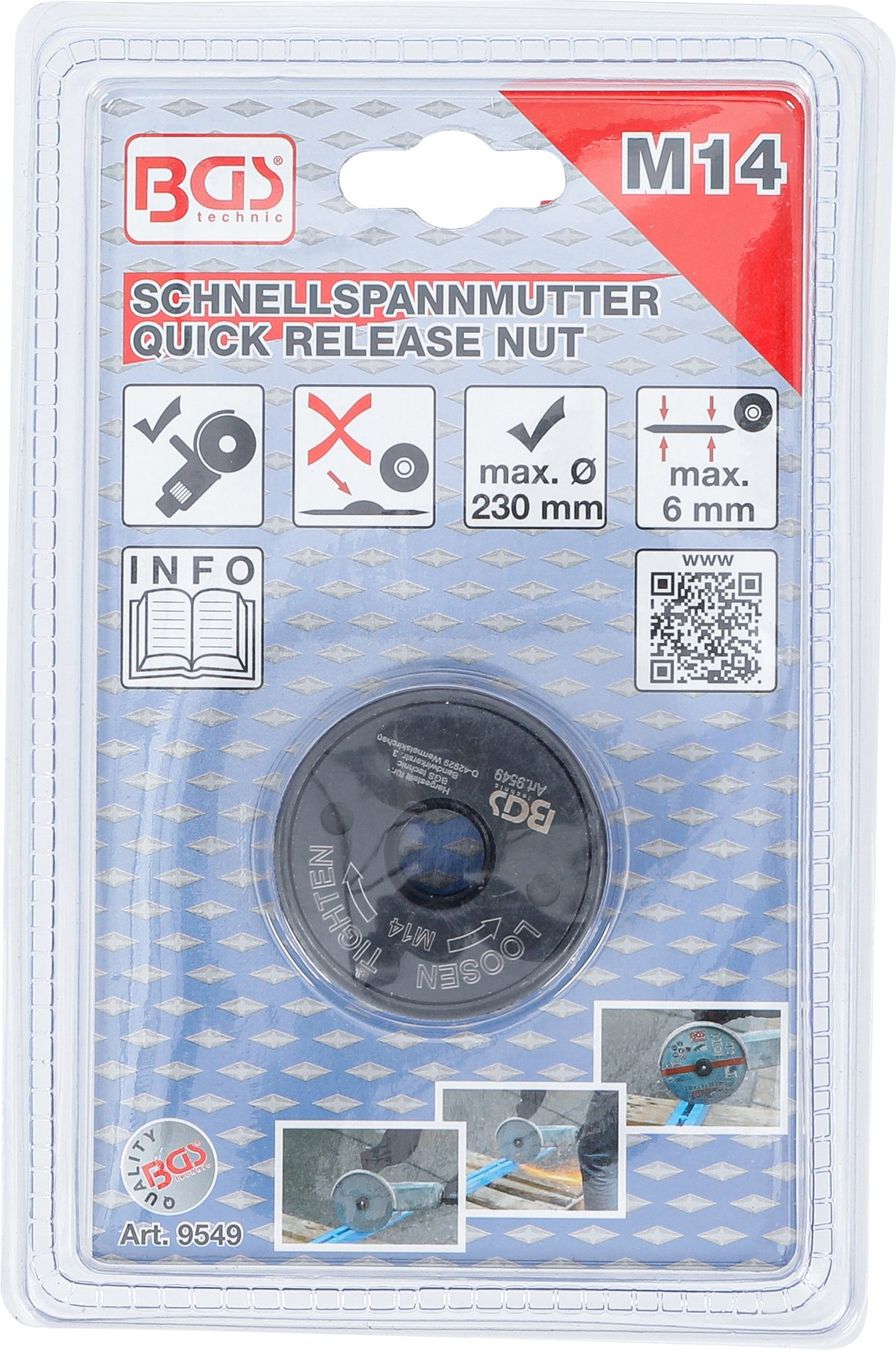 Schleifen & Polieren: Schnellspannmutter für Winkelschleifer,M14 – Neu und originalverpackt aus Dietikon von KFZ-Spezialwerkzeuge 3
