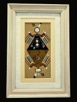 Navajo Sandbild sable peint Father Sky Mother Earth Simms