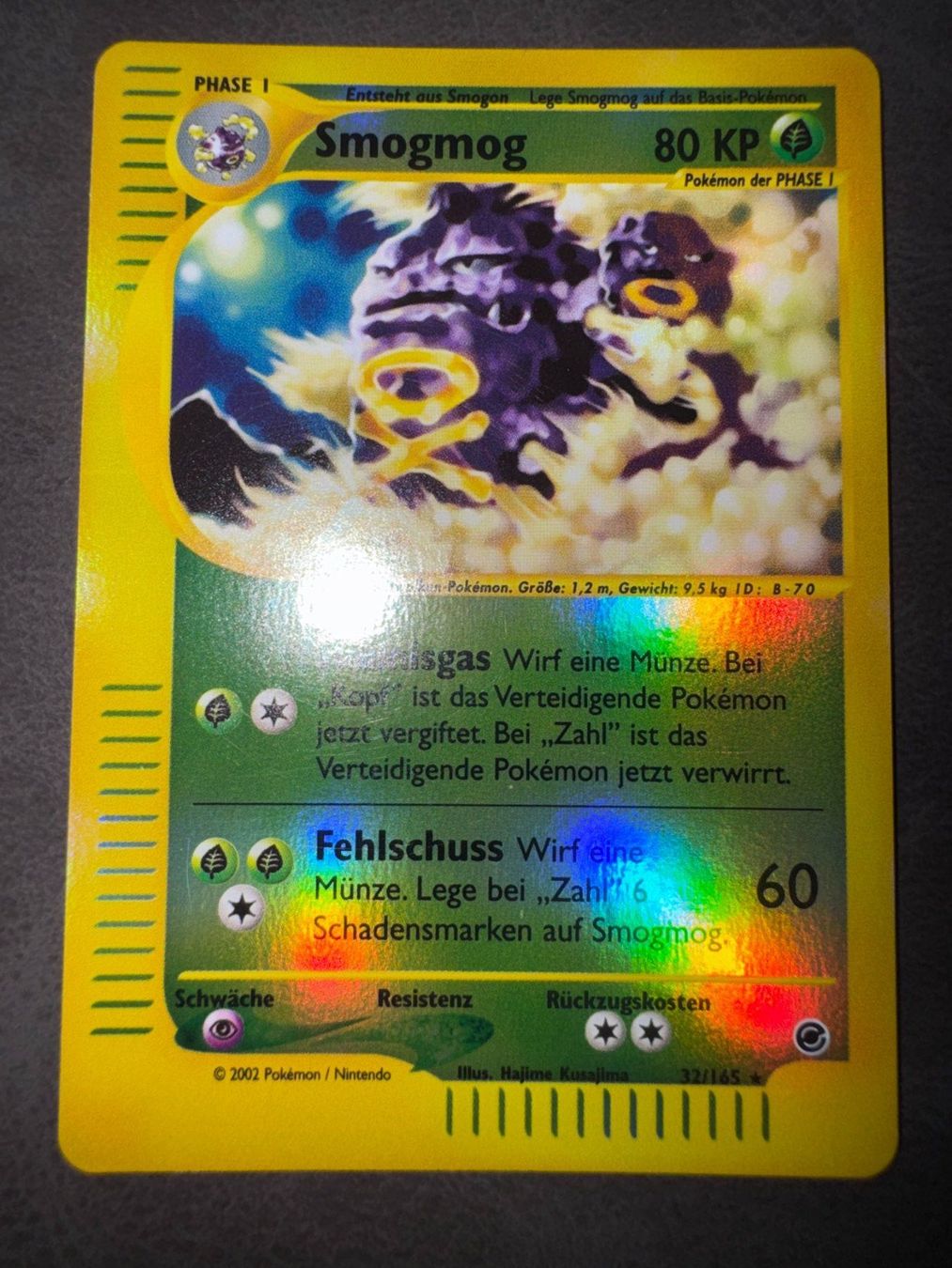 Pokémon Sammelbilder & Trading cards: Pokemon Smogmog Reverse Holo 32/165 - Expedition - DE – Gebraucht aus Erstfeld von PokeSandero 1