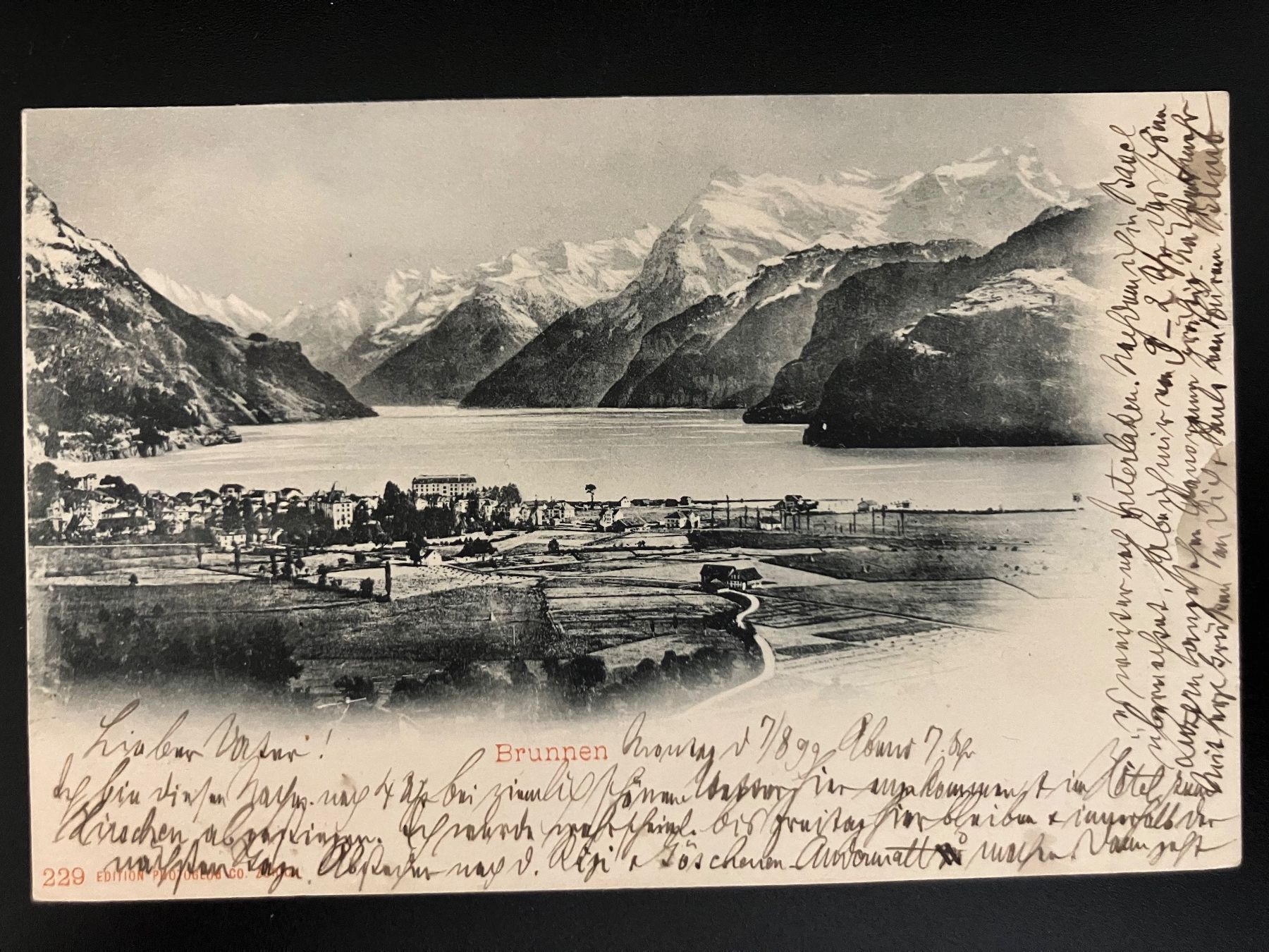 Cartoline postali: Antike Ansichtskarte, Brunnen – Usato da Oberuzwil venduto da Paga77