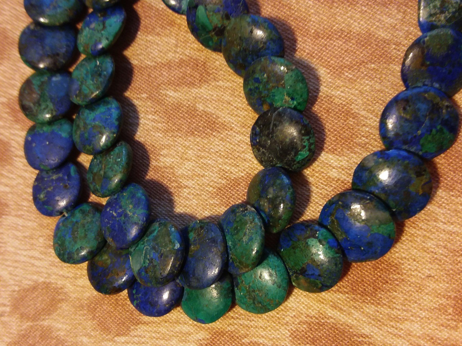 Catenine: Wunderschönes Azurit-Malachit Collier Halskette – Usato da Zürich venduto da sanwit 1