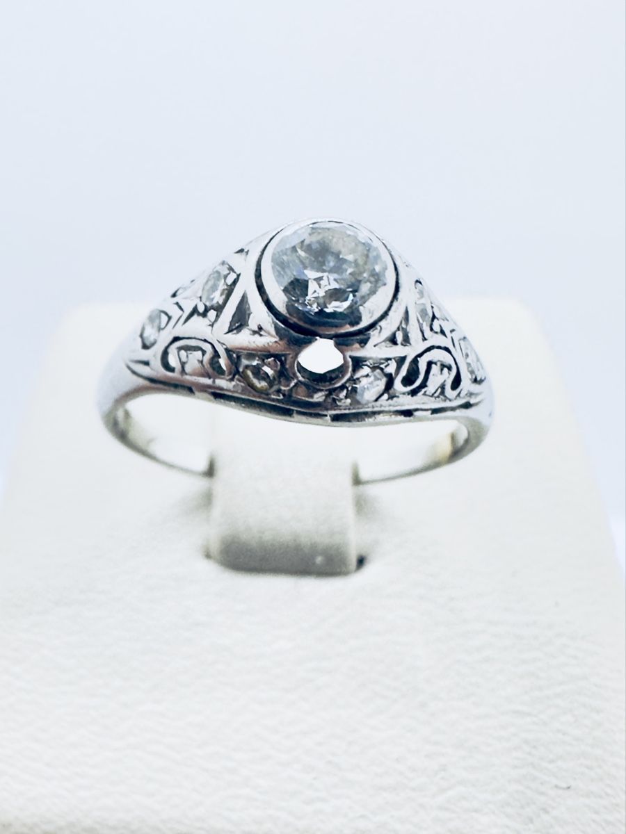 Anelli: 585/14 Karat Gold Ring mit 040Ct Brillanten – Usato da Murg venduto da MTGold 7
