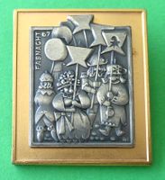 Basel Fasnachtsplakette Gold 1967 mit Nadel