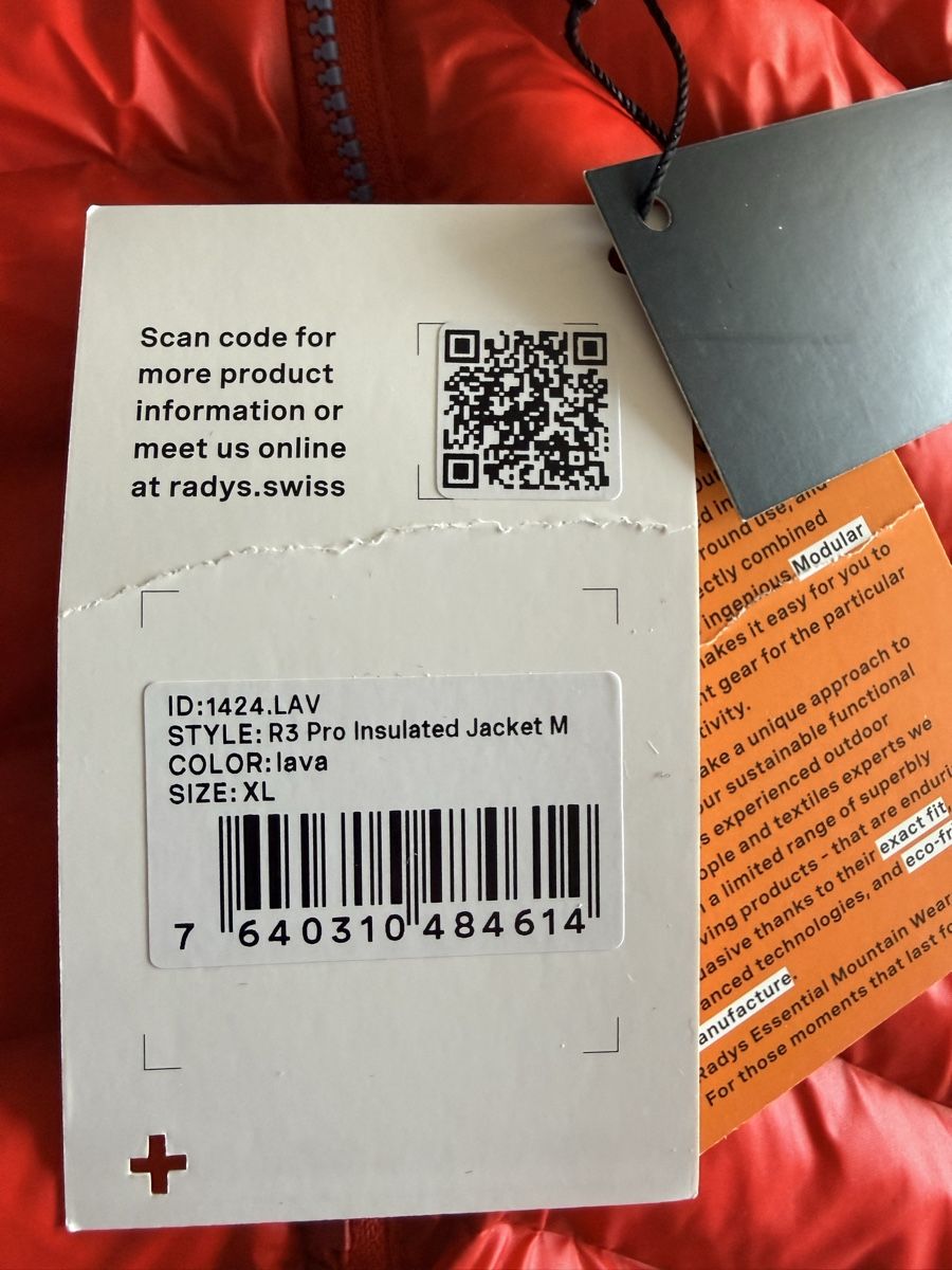 Radys Giacche: Radys R3 Pro Insulated Jacket - NEUVE – Nuovo (secondo la descrizione) da epalinges venduto da Misterazz 4
