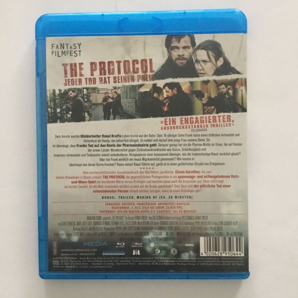 Tutti i DVDs: The Protocol Jeder Tod hat seinen Preis Blu Ray – Nuovo (secondo la descrizione) da Blauen venduto da berlingo65 1