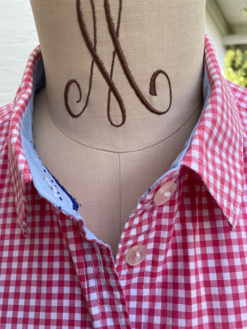 Blusen: weiss rot karierte Bluse von Milano Gr. 38 – Gebraucht aus Münchenstein von ann_2n6y 5