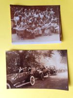 2 Fotos, Waisenhaus 1916 und Autokorso mit Oldtimer