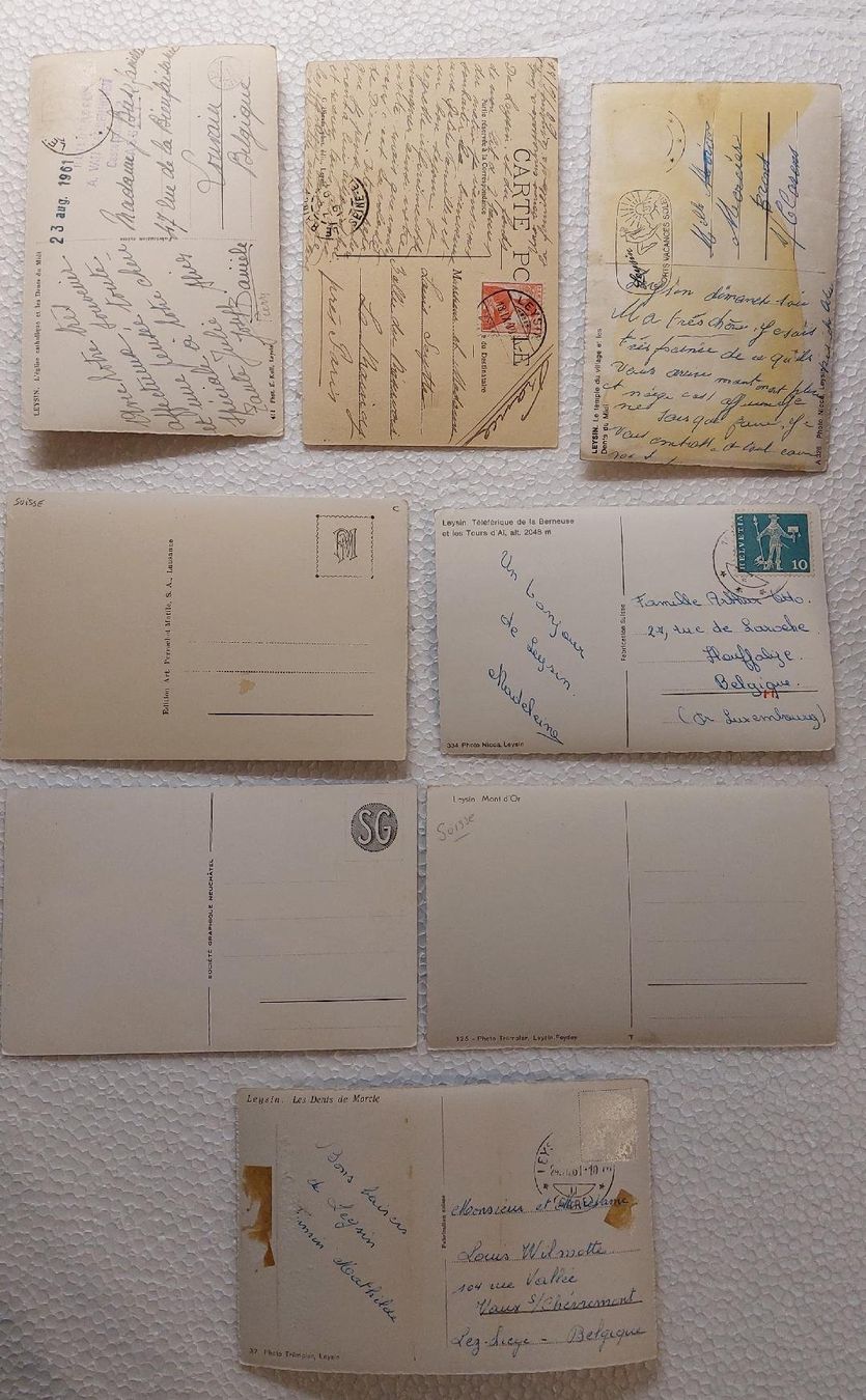 Cartoline postali: LEYSIN - Lot de 8 cartes – Usato da Delémont venduto da Domdom1 1