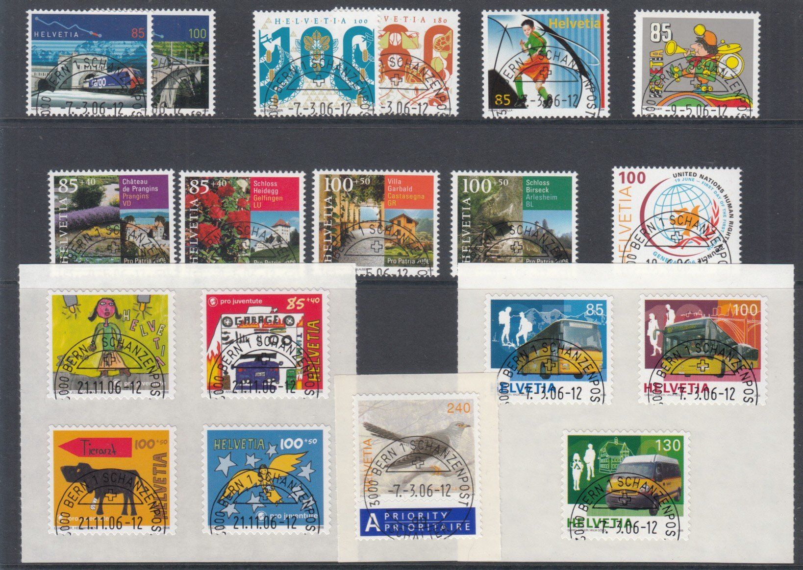 Tutti i francobolli: CH Ausgaben 2006 mit ET – Usato da Bürglen TG venduto da StampGraf 1