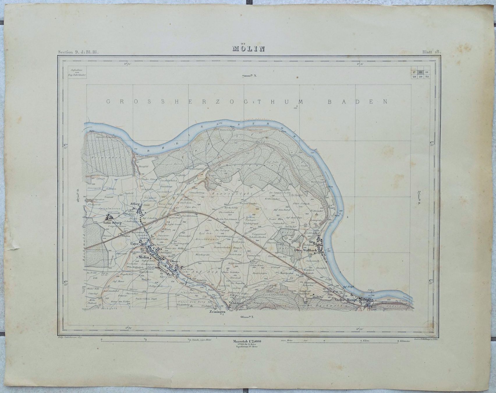 Cartine & Atlanti: 7 Siegfriedkarten 1:25'000 1877 - 1887 – Usato da Brugg AG venduto da hapeha