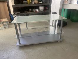Glas TV-Möbel mit 3 Etagen guter Zustand