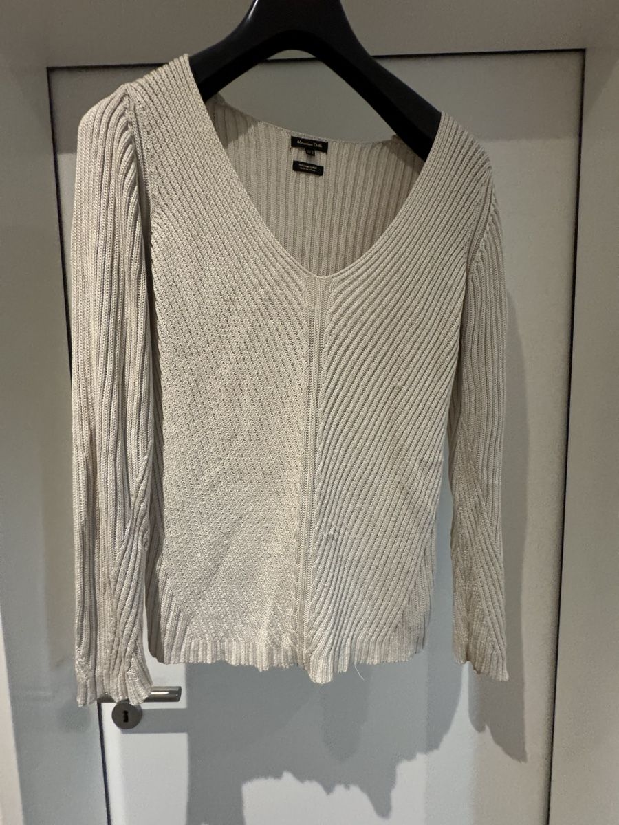 Massimo Dutti Maglioni & Felpe: Massimo Dutti Damen Feinstrickpullover Gr. S Taupe / Grau – Usato da Galgenen venduto da syl_7y9c