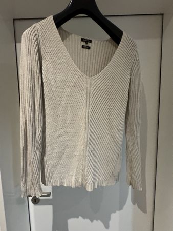 Massimo Dutti Damen Feinstrickpullover Gr. S Taupe / Grau