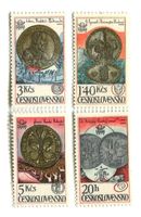 Briefmarken "Münzen". Tschechoslowakei