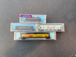 Vintage Atlas Rivarossi Spur N USA Güterwagen SET
